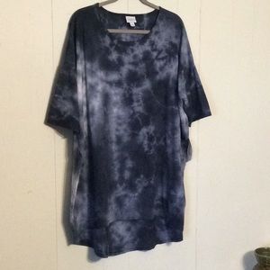 NWT Lularoe Irma, large, navy tie dye